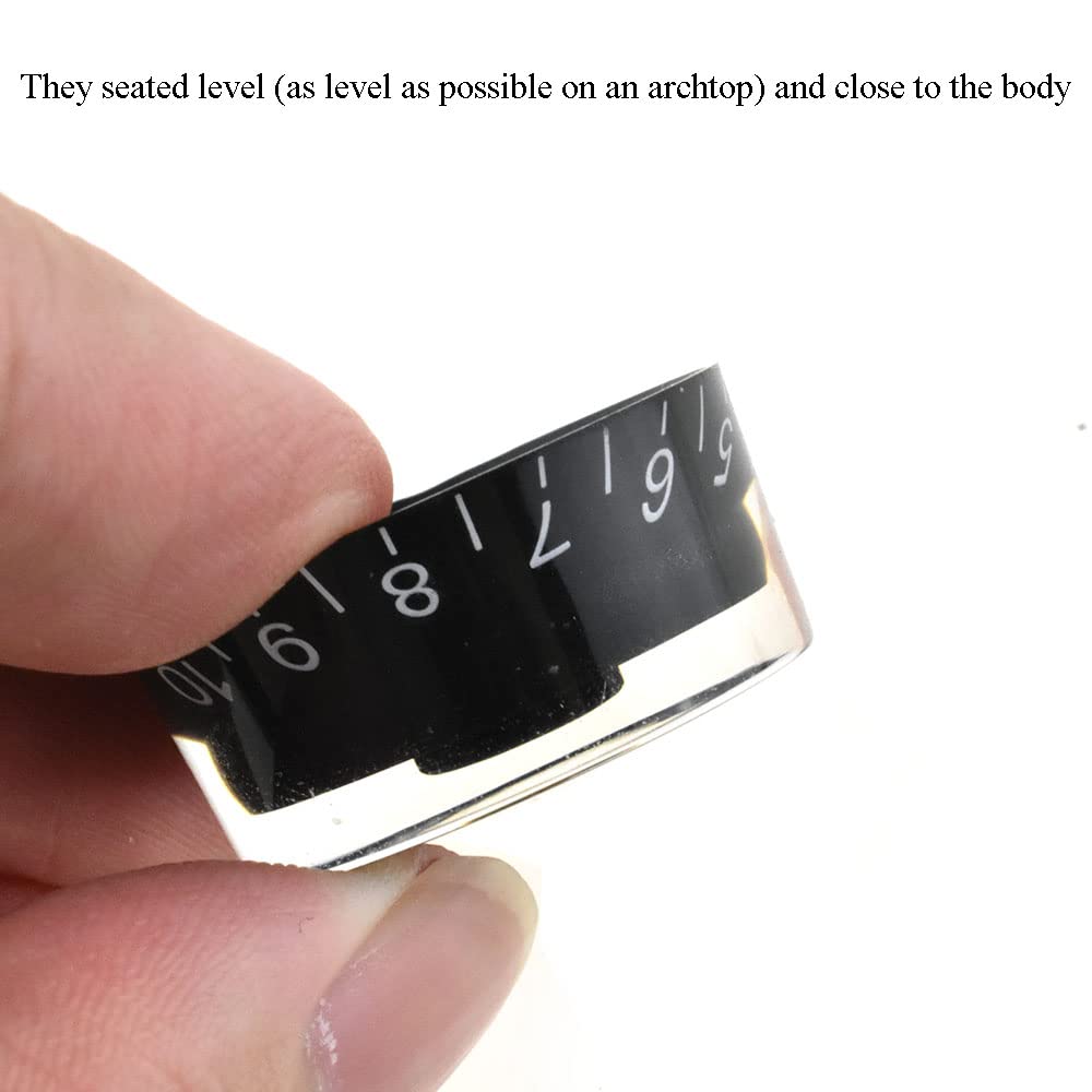 HAHIYO Black Surface White Number Clear Electric Guitar Top Hat Knobs Smooth Quick Change Speed Volume Tone Control Electric Bas