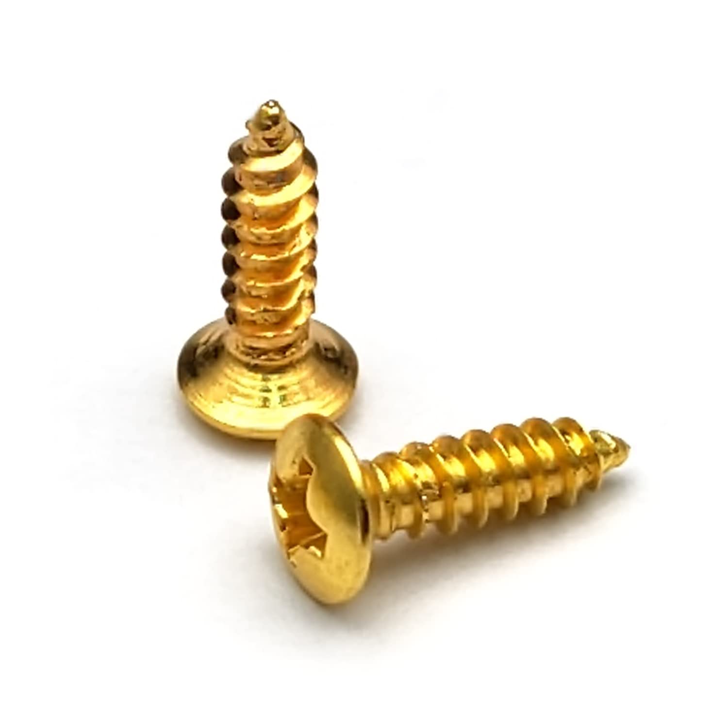 MAXCHEER 100Pack Guitar & Bass Pickguard Screws for Strat & Tele (Gold 100 Pack)