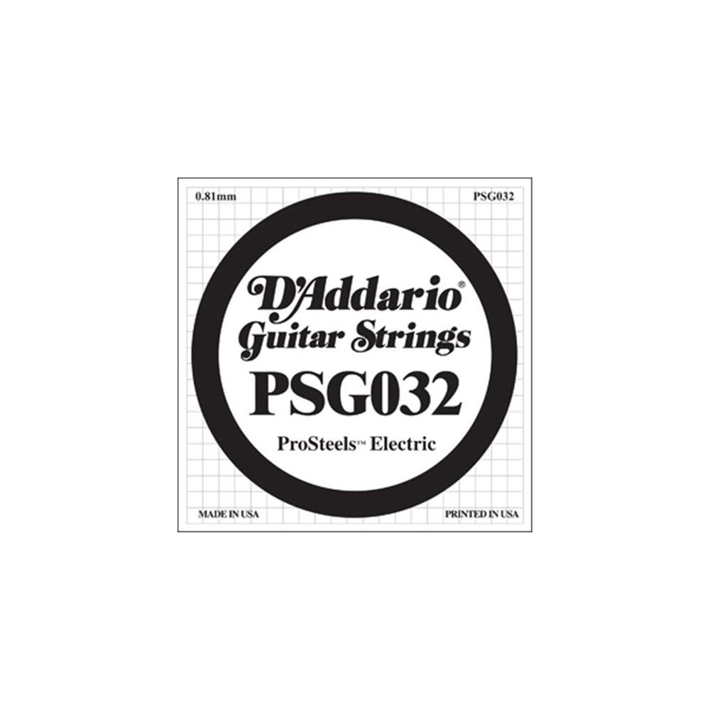 DAddario Woodwinds Psg032 Prosteels Electric Guitar Single String .032 Gauge