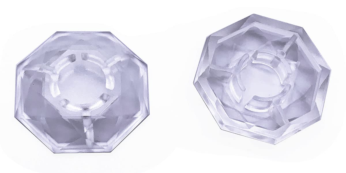 Jiayouy Clear Diamond Style Guitar Effect Pedal Footswitch Toppers Foot Nail Cap Protection Cap for Guitar Effect Pedal Protecti