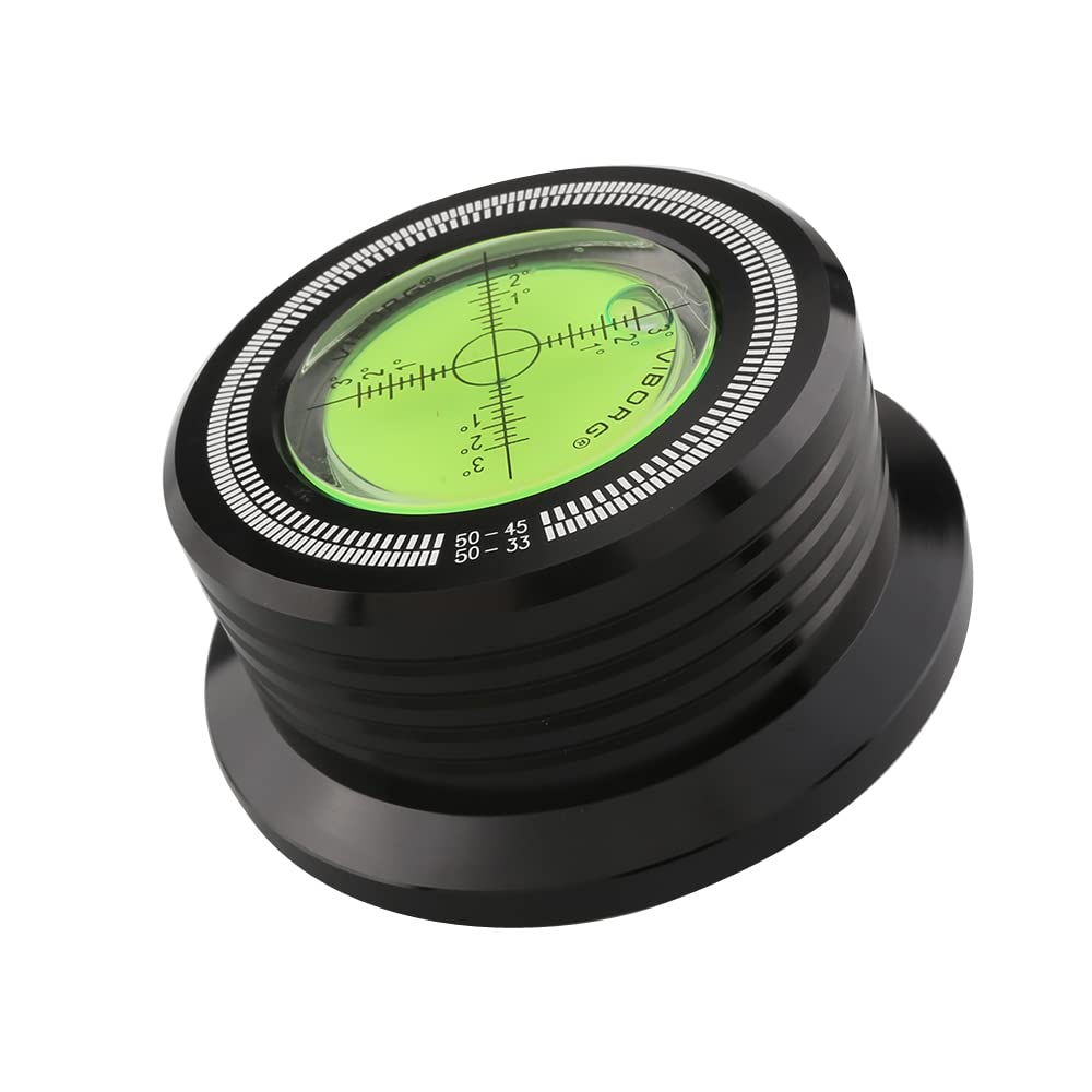 Viborg Lp528B Record Weight Phono Lp Disc Stabilizer, Black 50Hz Turntable Level, 280G (9.9 Oz) Hifi 3 In 1 Vinyl Clamp Strobe S