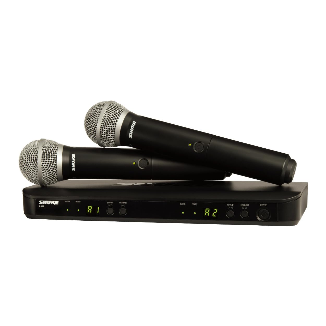 Shure Blx288/Pg58 Wireless Microphone System - 14-Hour Battery Life, 300 Ft Range, Uhf | Includes (2) Pg58 Handheld Vocal Mics,