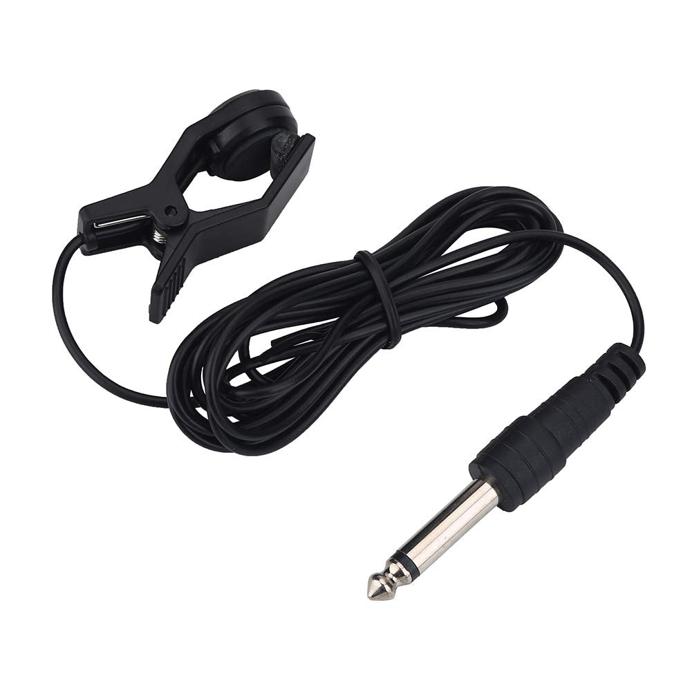 Clip-On Pickup, Portable Pickup Contact Microphone Vocal Pick Up Audio Transducer For Tuner Music Instruments