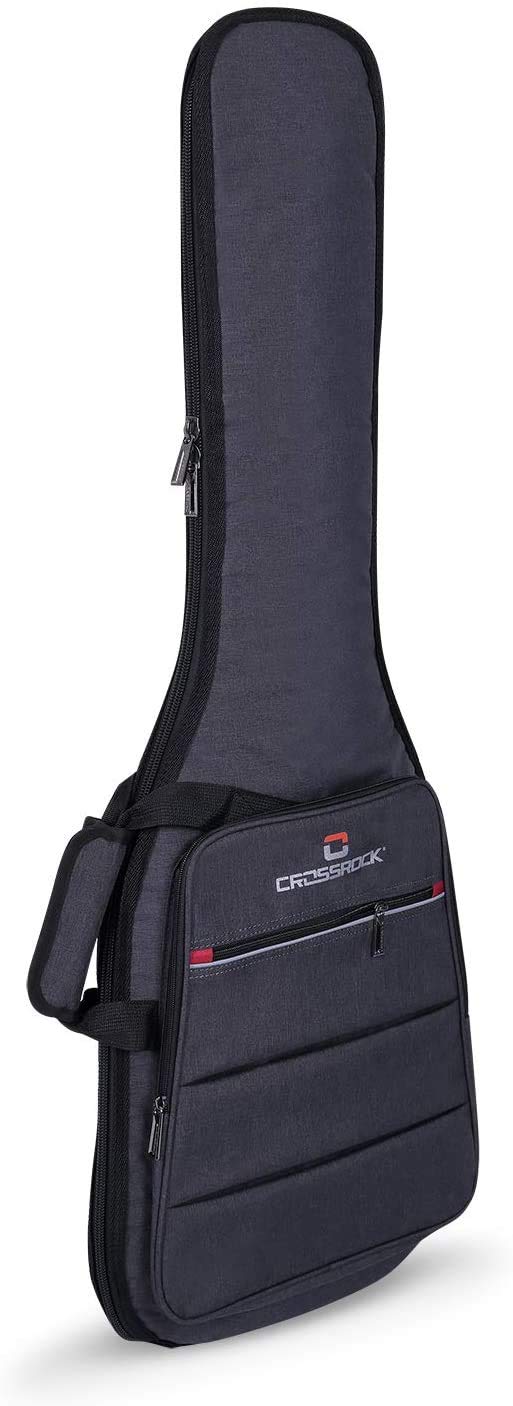 Crossrock CRSG107E Electric Guitar Bag, 10mm Padding, Backpack Available,Dark Grey (CRSG107EGR)