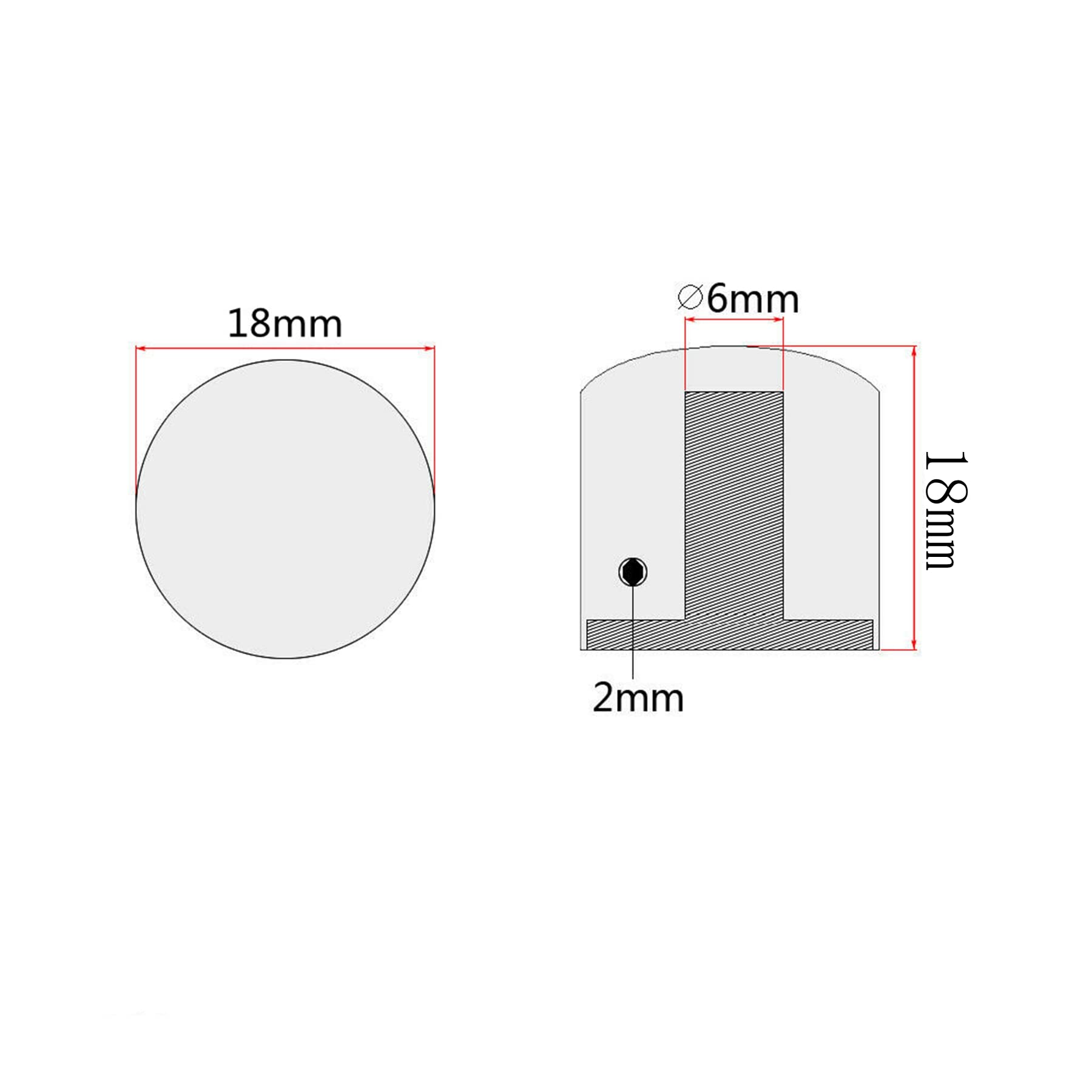 XIYANGJUAN 4Pcs Metal Guitar Knobs Chrome Volume Tone Control Knobs Silver Dome Knobs with with Allen Keys for Fender Telecaster