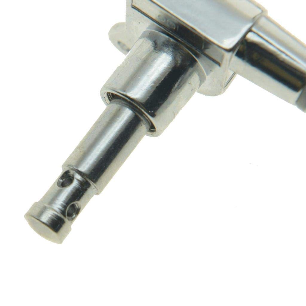 Wilkinson 6 Inline Chrome E-Z-LOK Post Guitar Tuners E-Z Post Guitar Tuning Keys Machine Heads with Mini Oval Button Chrome/Blac