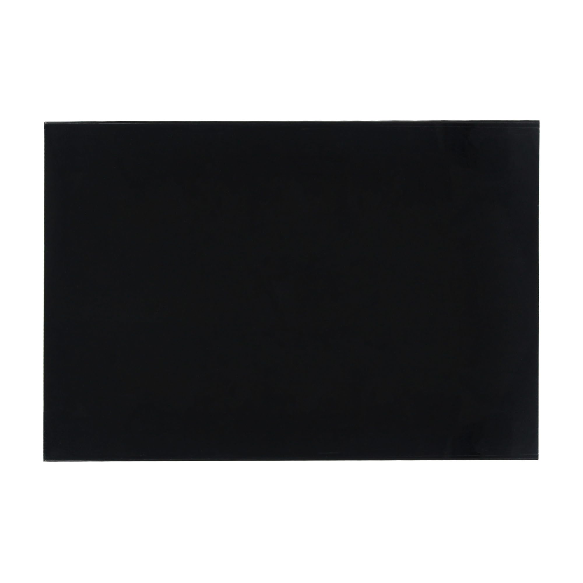 FLEOR 11.4 x 17 Inch Blank Guitar Bass Pickguard Sheet DIY Guitar Pickguard Backplate Scratch Plate Material,1Ply Gloss Black
