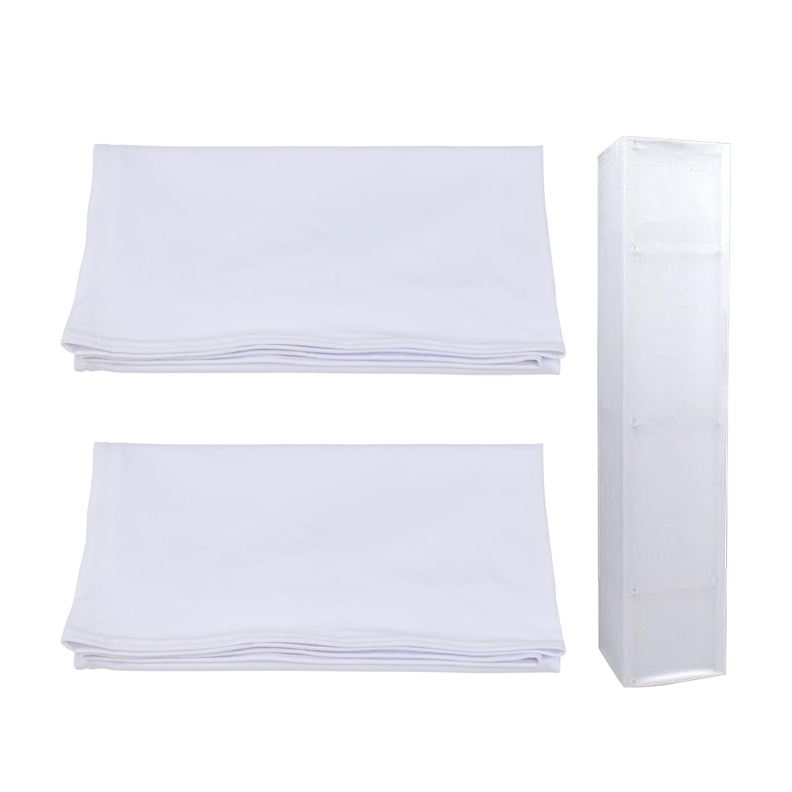 KVMORZE 2 Pack White Truss Cover Fits 4.92 ft x 12 in Box Truss Scrim Elastic Fabric Seamless Integration, Easy Installation Pul