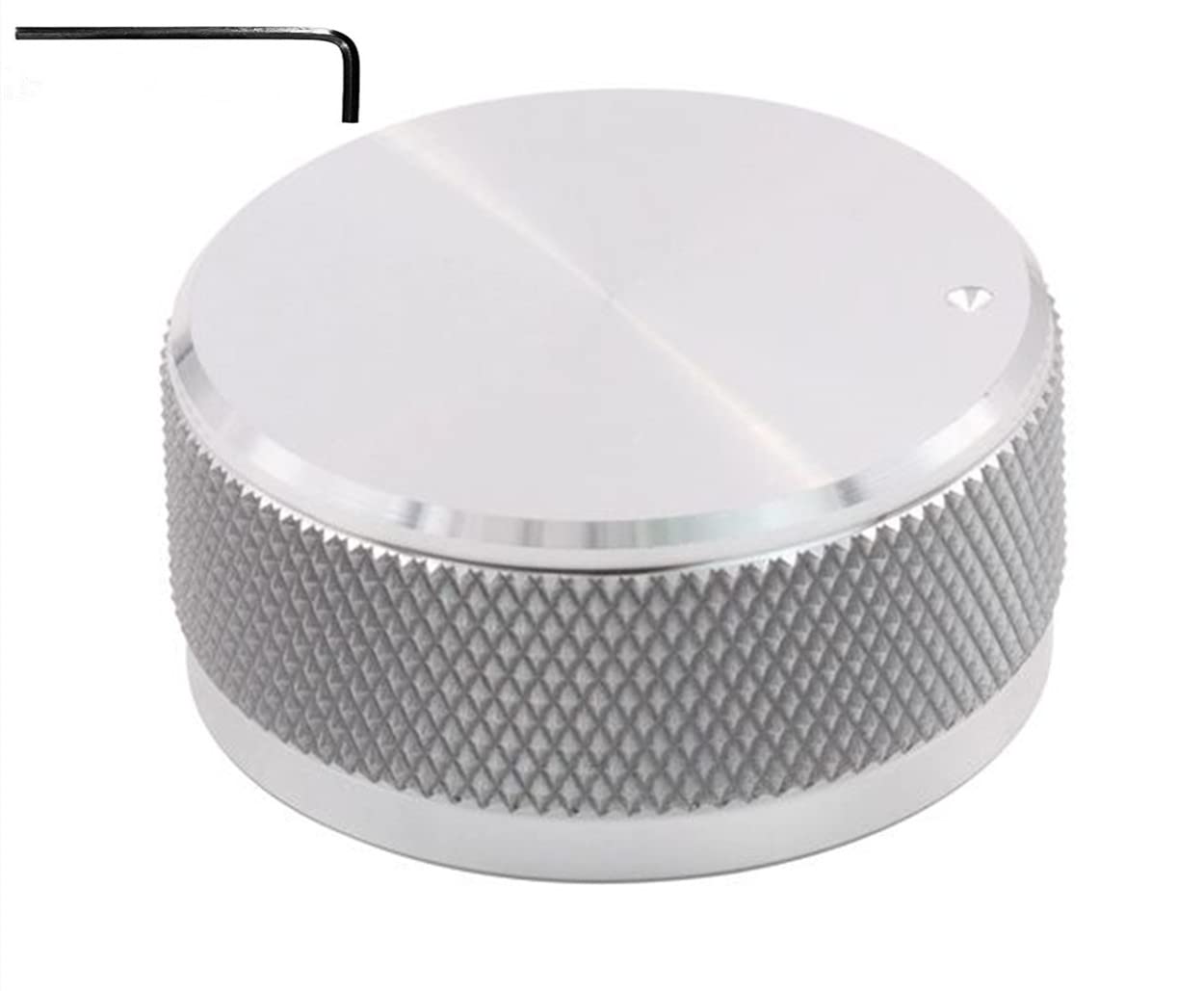 Szliyands 35 X 16 Mm Solid All-Aluminum Knob High-Precision Cnc Machining Bile Amplifier Volume Potentiometer Knob Cap (Silver)