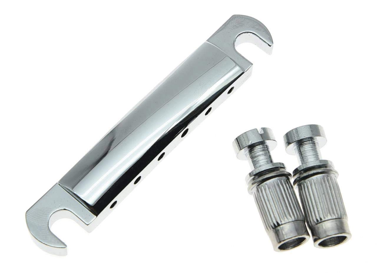 Kaish Lp Style Guitar Tune-O-Matic Tailpiece Stop Bar For Les Paul Sg Chrome