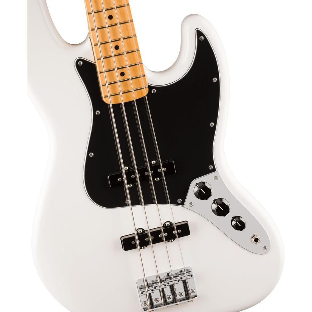 Fender Player II Jazz Bass - Polar White with Maple Fingerboard Bundle with Fender FB620 Electric Bass Gig Bag (Black), 12-Pack