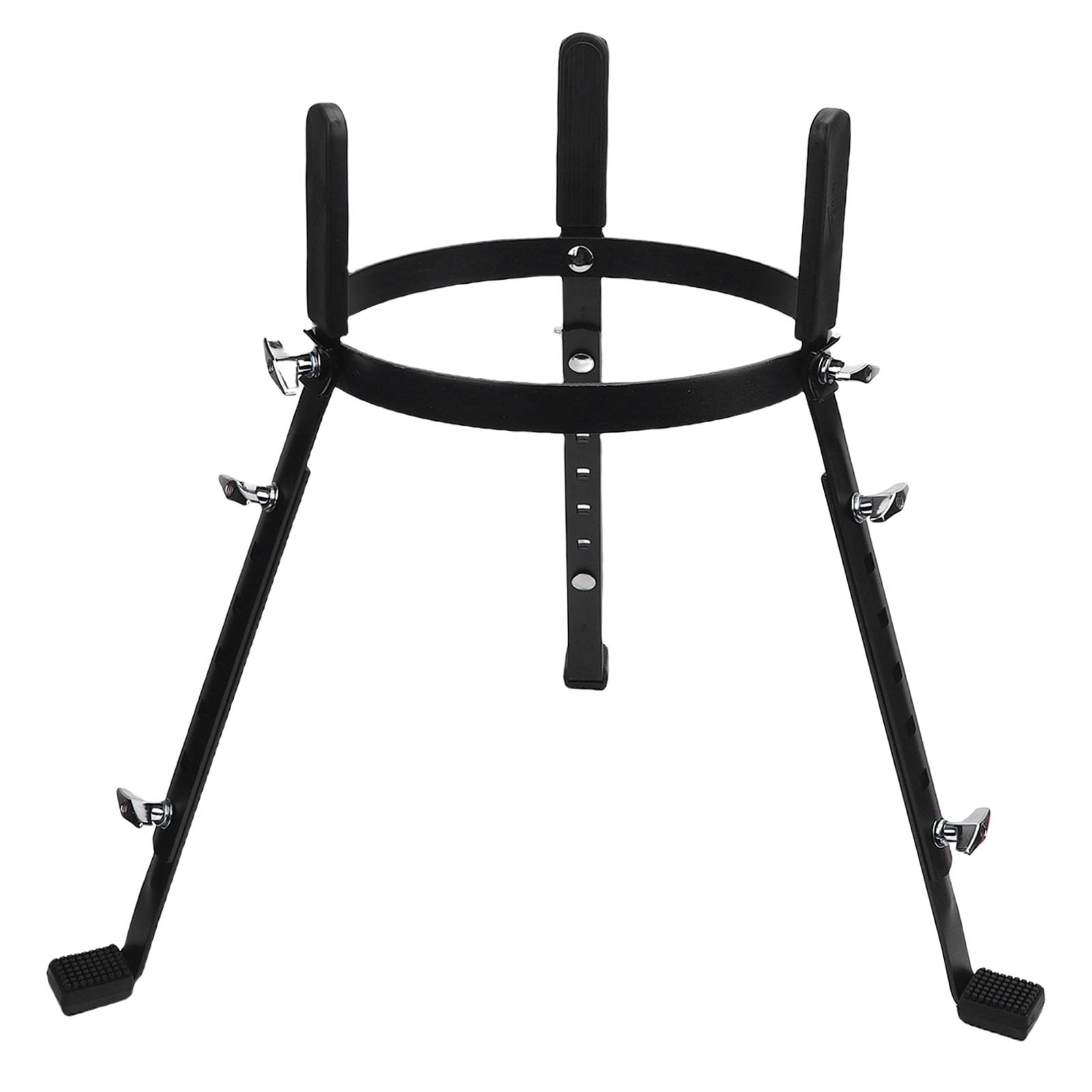 Conga Drum Stand Black Iron Adjustable Height Non Slip Conga Drum Basket Holder For Performance Practice And Live Shows