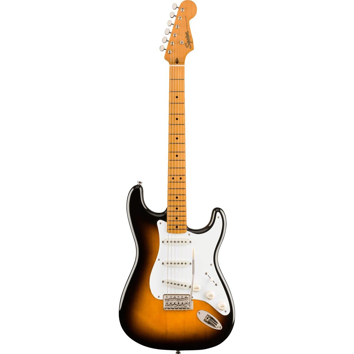 Squier Classic Vibe 50S Stratocaster Electric Guitar, With 2-Year Warranty, 2-Color Sunburst, Maple Fingerboard