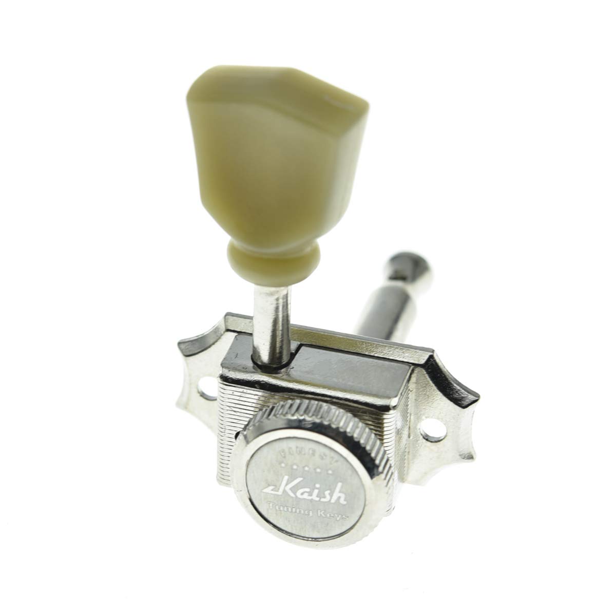 KAISH 3x3 Vintage Style Guitar Locking Tuners Guitar Tuning Keys Pegs Guitar Lock Machine Heads for Les Paul Guitars Nickel with
