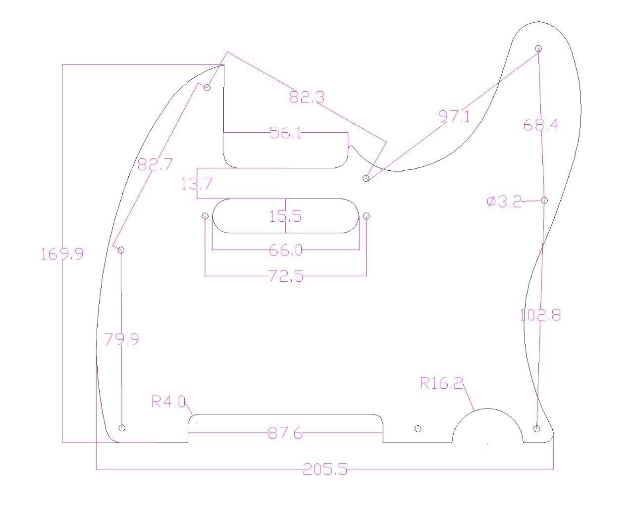 Dopro 8 Hole Matte Aluminum Tele Pickguard Metal Anodized TL Pick Guard Scratch Plate for USA/Mexico Tele/Telecaster Matte Black