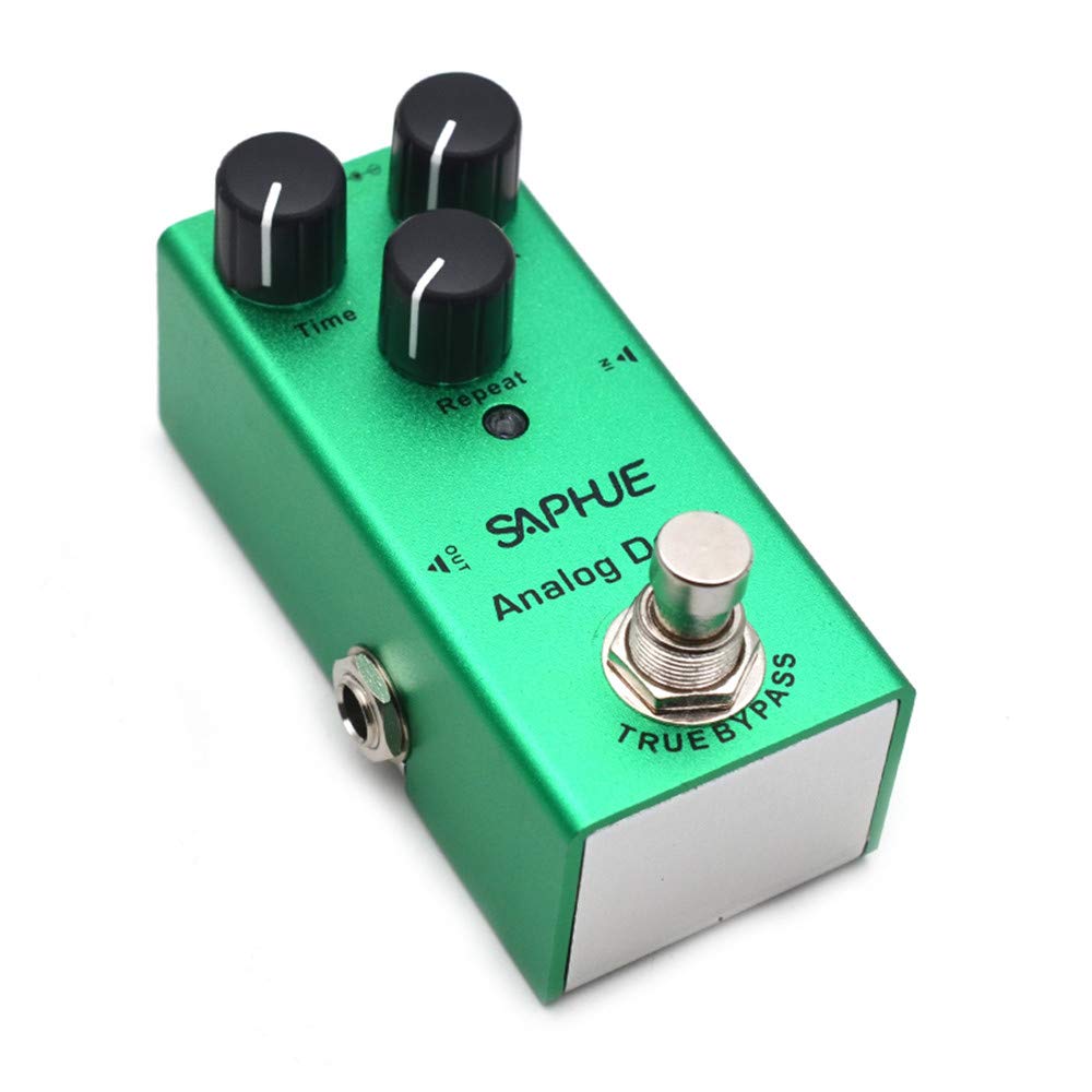 Saphue Analog Delay Guitar Effects Pedal Effect Pedals Time/Mix/Repeat Knob With Steel Metal Shell Mini Single Type Dc 9V With T