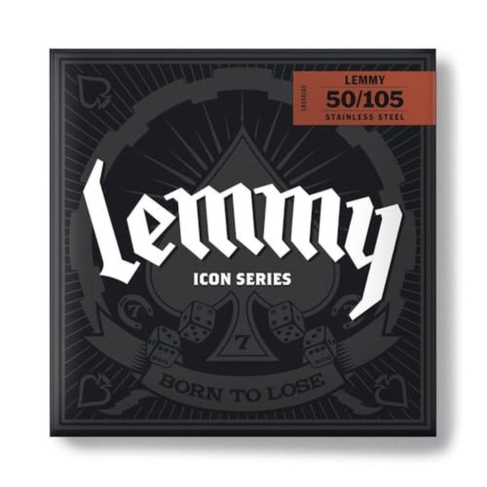 Dunlop Lemmy Kilmister Icon Series LKS50105 Stainless Steel Signature Bass Strings 50-105 Gauge, 4-String Set
