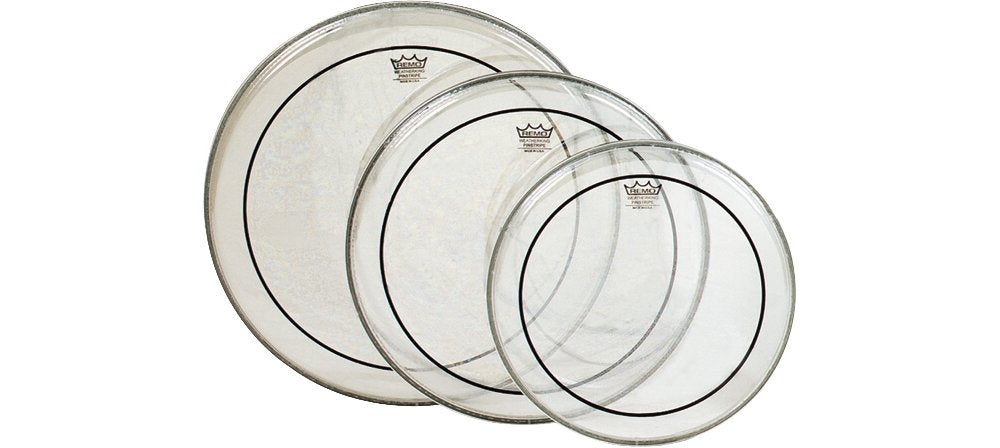 Remo PP-0910-PS Pinstripe Clear Tom Drumhead Pack - 12, 13 & 16