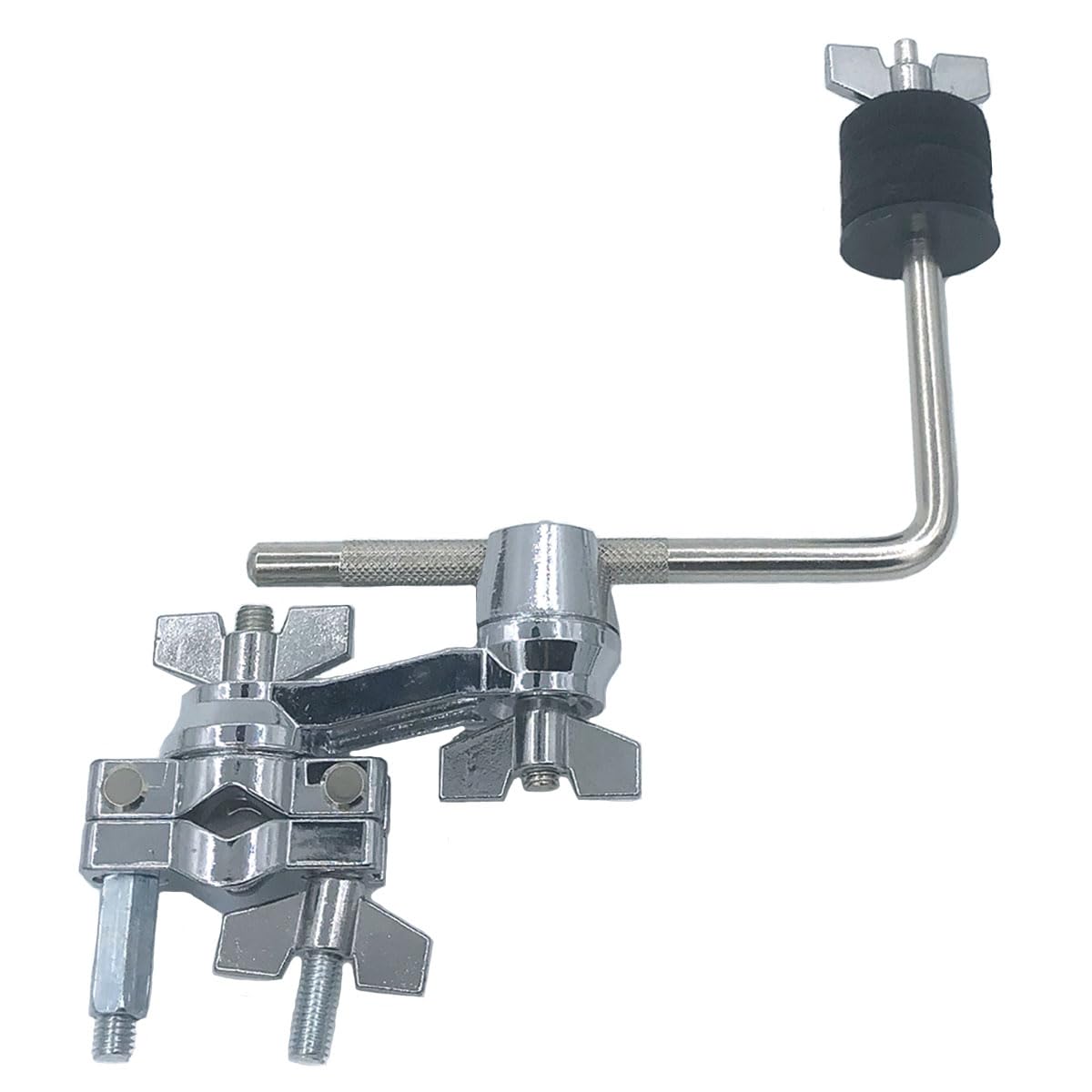 TUOREN Cymbal Boom Attachment with Multi-Clamp, Short Cymbal Stand Holder Clamp, 360 Adjustment Drum Set Mounting Clamp with Cym