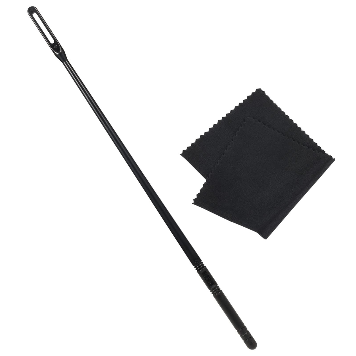 Aiex Flute Cleaning Kit - Rod, Swabs, Cloth For Flute Polishing (Black)