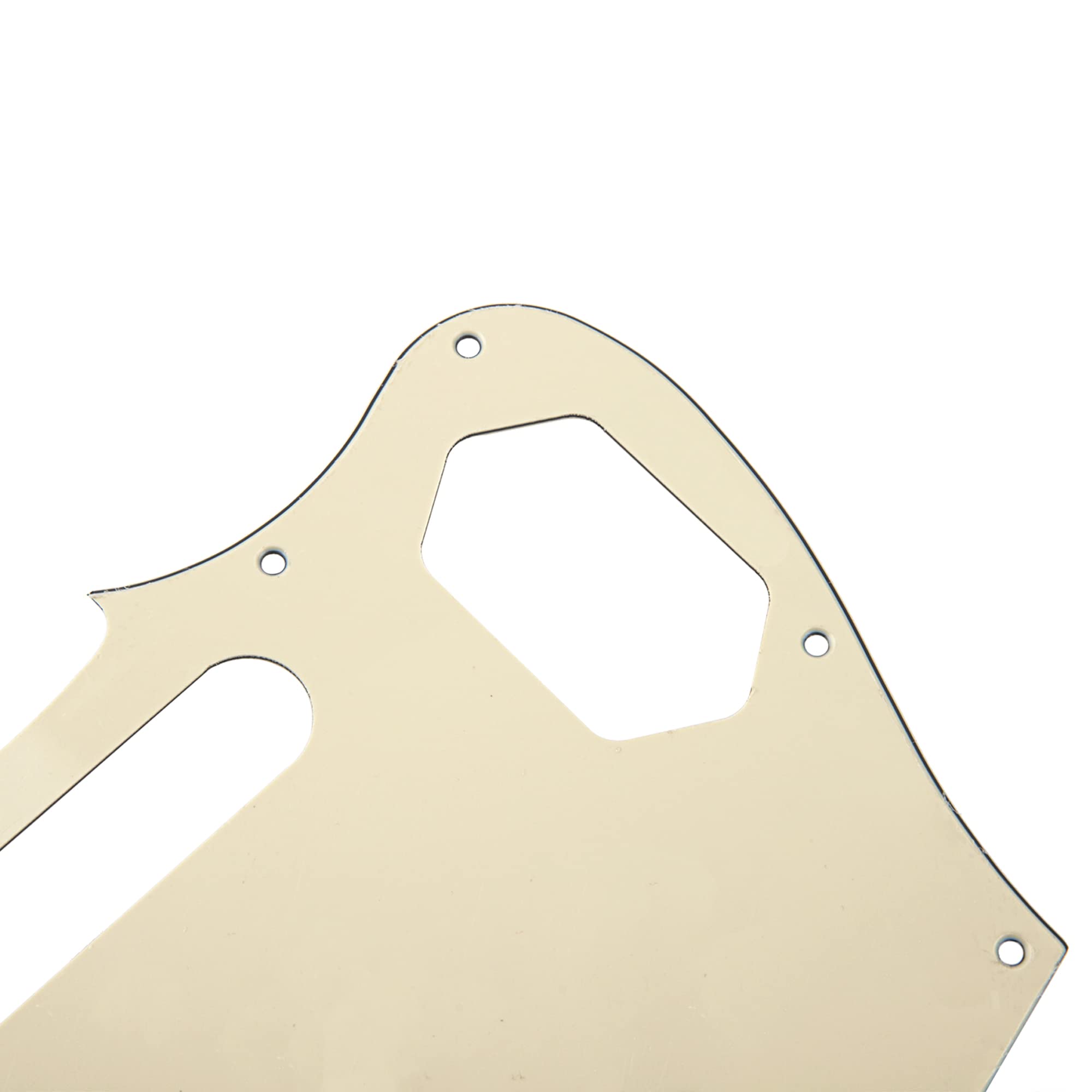 1Pcs Yootones 10-Hole Vintage Style Guitar Pickguard Compatible with Fender American Jaguar (3Ply Cream)