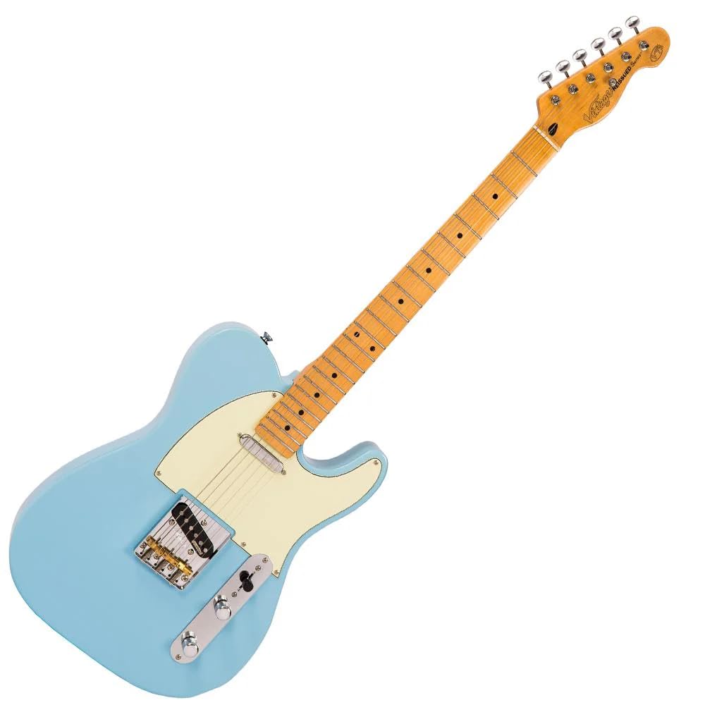 Vintage V75 Reissued Guitar - Laguna Blue