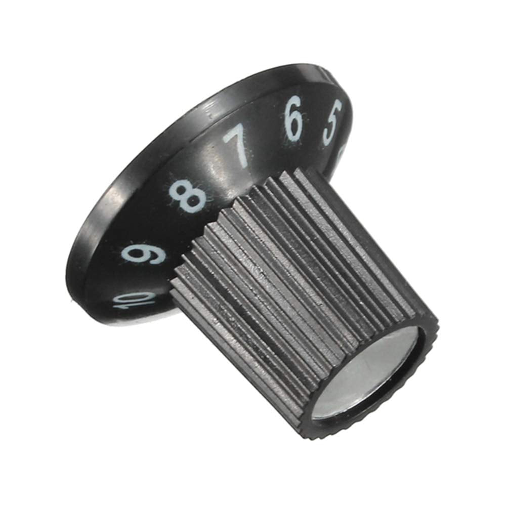 FASTROHY 12Pcs Guitar AMP Knob Amplifier Skirted Knobs Volume Tone Control for Fender, Black