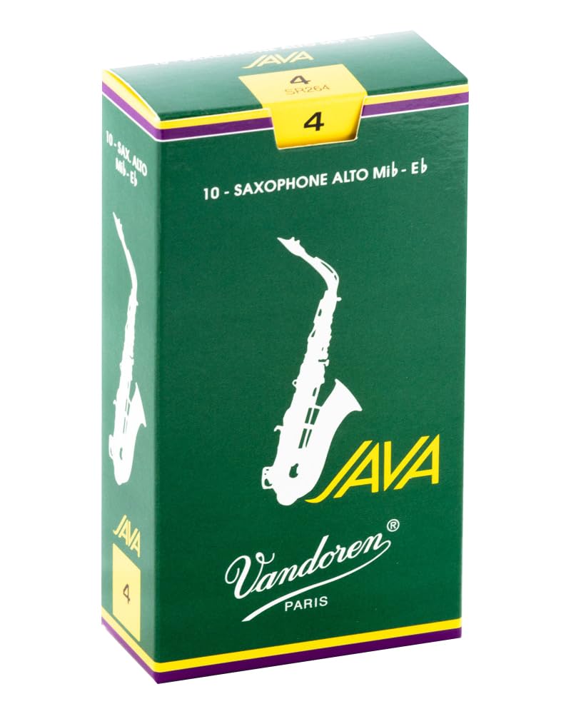 Vandoren SR264 Alto Sax JAVA Reeds Strength 4; Box of 10