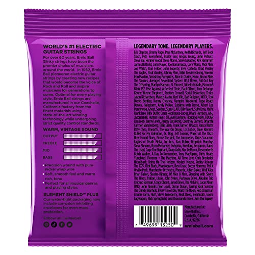 Ernie Ball Power Slinky Classic Pure Nickel Electric Guitar Strings 3-Pack, 11-48 Gauge (P03250)