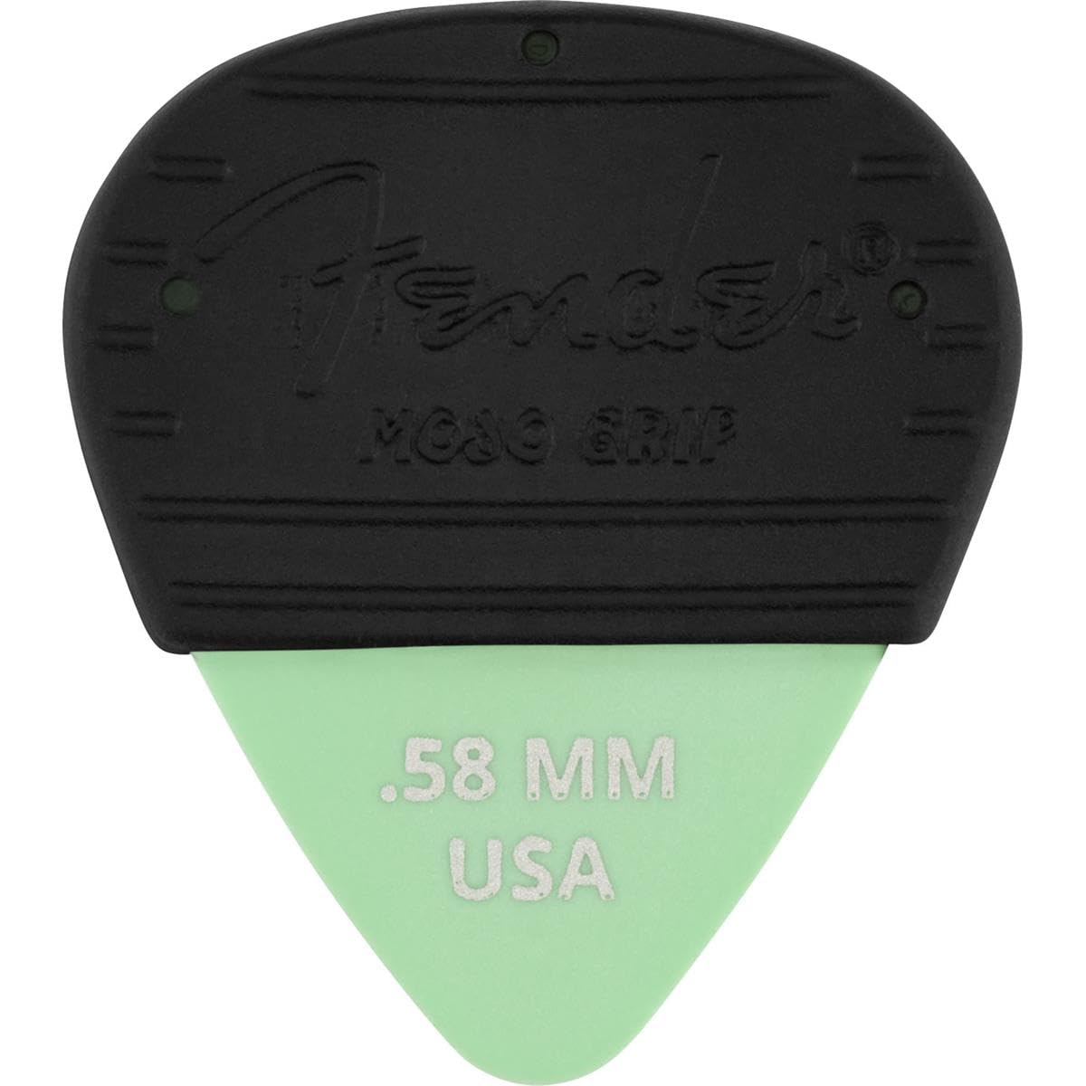 Fender Mojo Grip Guitar Picks 351 Shape, Dura-Tone Delrin, 0.58Mm, Surf Green, 3-Pack
