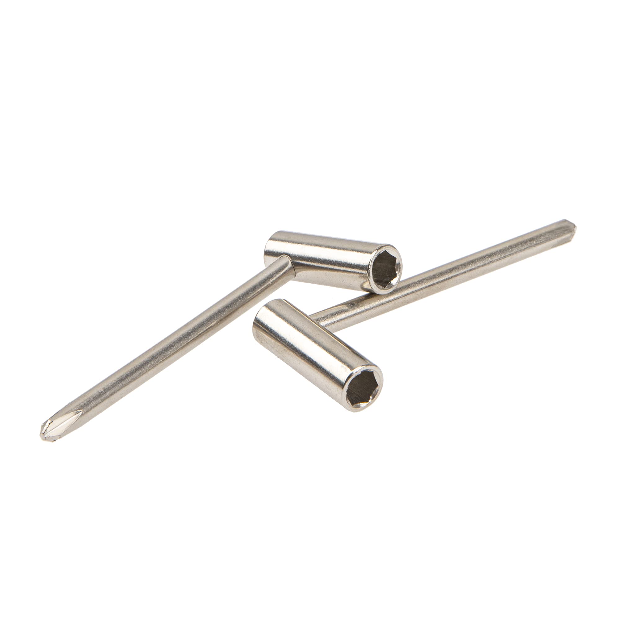 2Pcs Yootones Truss Rod Wrench with Cross Screwdriver Compatible with Taylor Guitar Accessory (Silver)