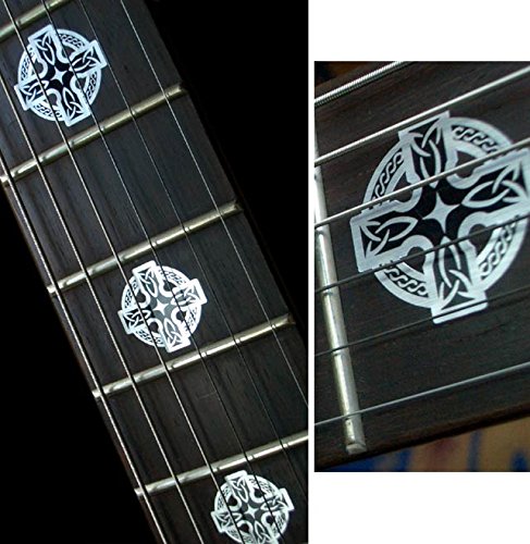 Jockomo Metallic Celtic Cross Guitar Inlay Sticker