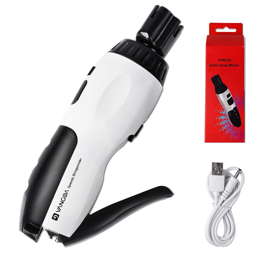 Vangoa Electric String Winder Cutter and Bridge Pin Puller, 3 in 1 Electric Restringing Tool Rechargeable for Guitars Bass