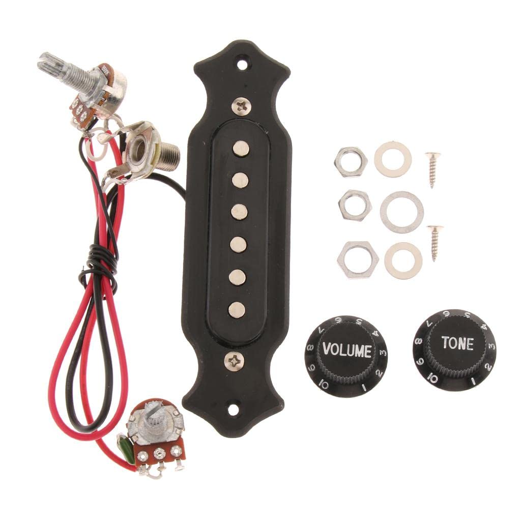 Zoomella Pre-Wired 6 String Single Coil Guitar Pickup With Volume&Tone Knobs Pots Musical Instruments & Gear|Guitars & Basses|Pa