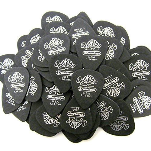 Dunlop 488R1.14 Tortex Pitch Black, 1.14mm, 72/Bag