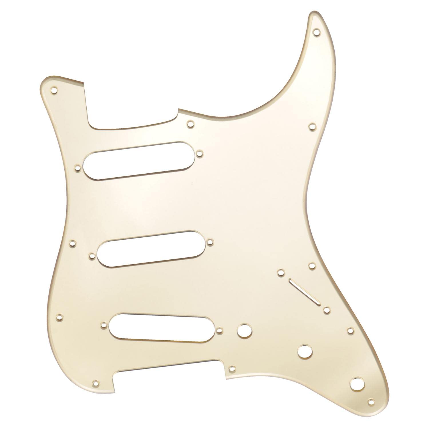 Swhmc Electric Guitar Pickguard 3 Ply Sss 11 Holes Strat Electric Guitar Pickguard Metal Single Coil Pickup Guard With Pickup Mo