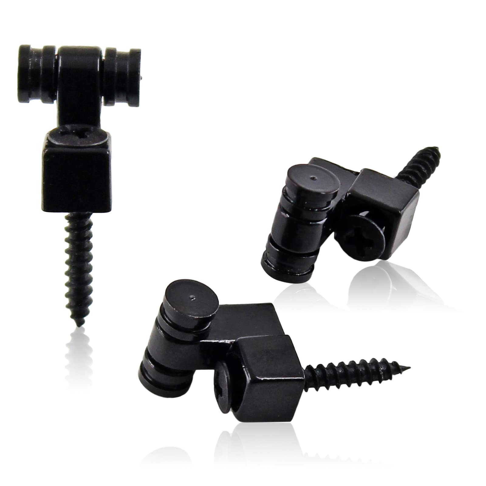 Jersvimc 2 Pcs Guitar Roller String Tree, Black String Tree Retainer Telecaster String Guide Bass String Retainer Screw for Tele