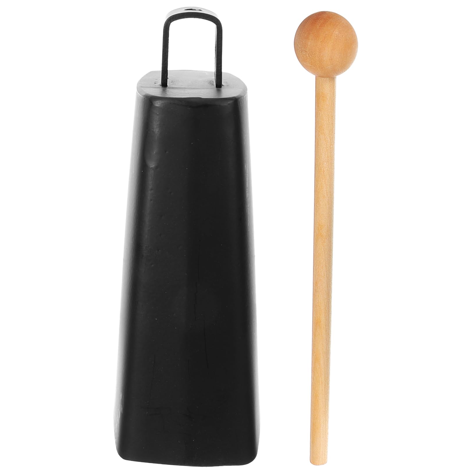 Toyandona 1Set Metal Cowbell Percussion Instrument Mallet Stick For Stage Performance And Practice Compact And Lightweight Music