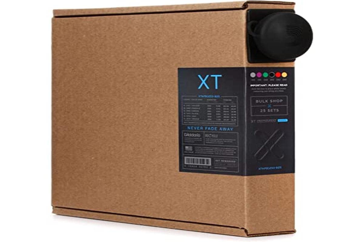 D'Addario Guitar Strings - Xt Phosphor Bronze Coated Acoustic Guitar Strings - Xtapb1253-B25 - Extended String Life With Natural