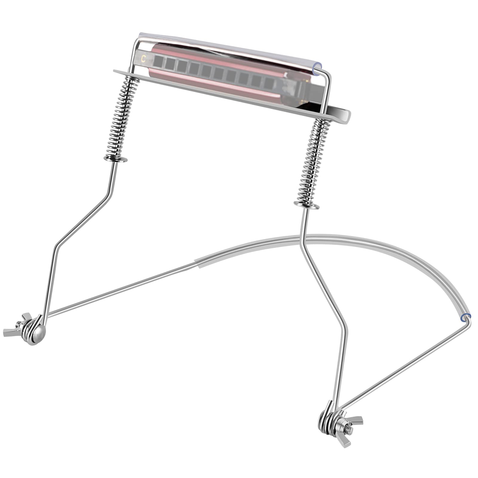 EASTROCK Harmonica Holder,10 Hole Professional Harmonica Holder Neck,Anti-Scratch Adjustable Harmonica Neck Brace,Hands-Free Dur
