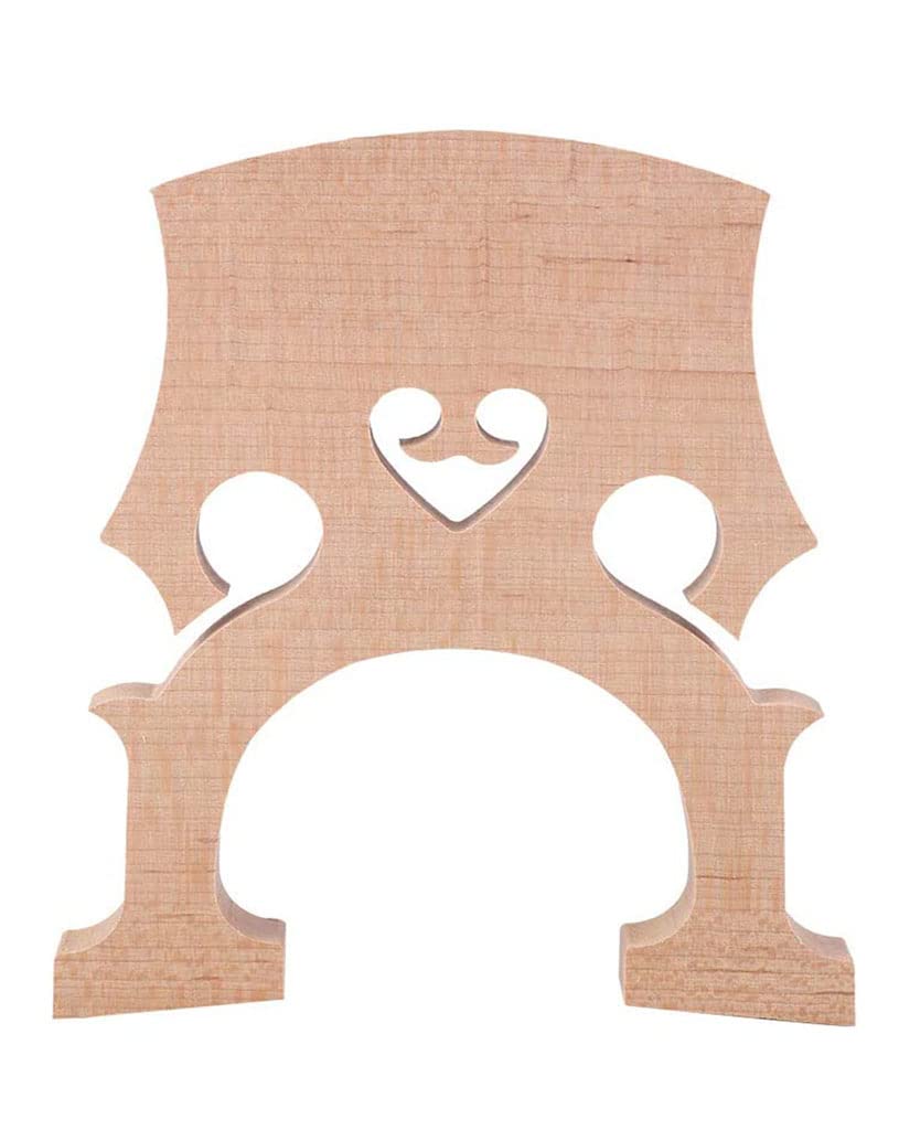 TUOREN Fitted 1/2 Size Cello Maple Bridge Finer Grade Solid Maple Wood Cello Bridge Replacement Cello Parts & Accessory