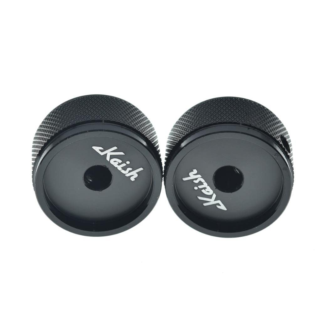 KAISH 2-Pack 1-3/16''(30mm) Diam. Aluminium Potentiometer Knobs 1/4'' Universal Metal Pot Knobs with Indicator and Set Screw for