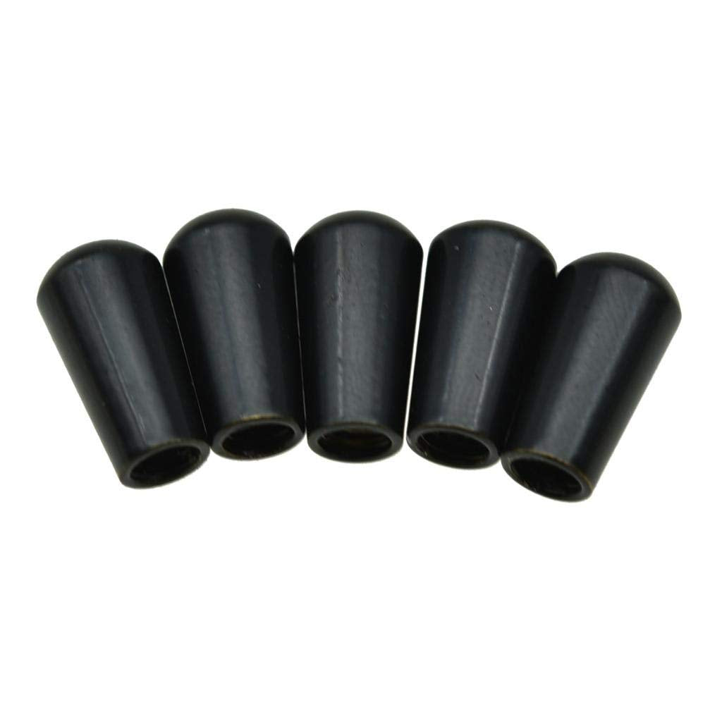 Kaish 5-Pack Black Metal 3 Way Toggle Switch Tip For Les Paul With Switchcraft Switch