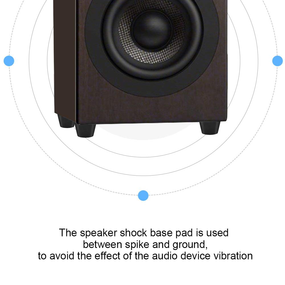 Yosoo- Round Rubber Feet Bumpers, Anti Scratch Screw-on Round Black Rubber Feet Bumpers Pads 8 Pcs 30x20mm Rubber Feet Anti-Vibr