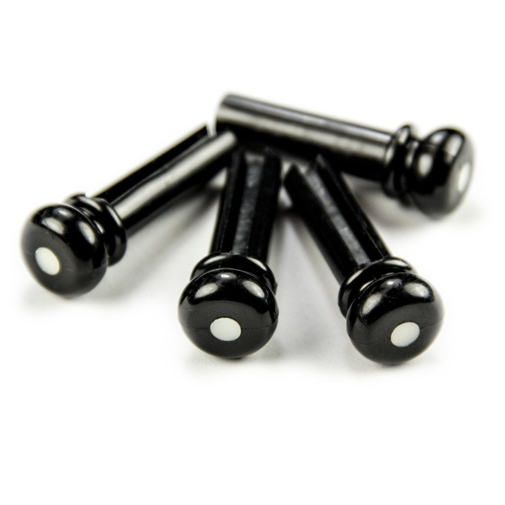AllPart Slotted Acoustic Bass Bridge Pins Black