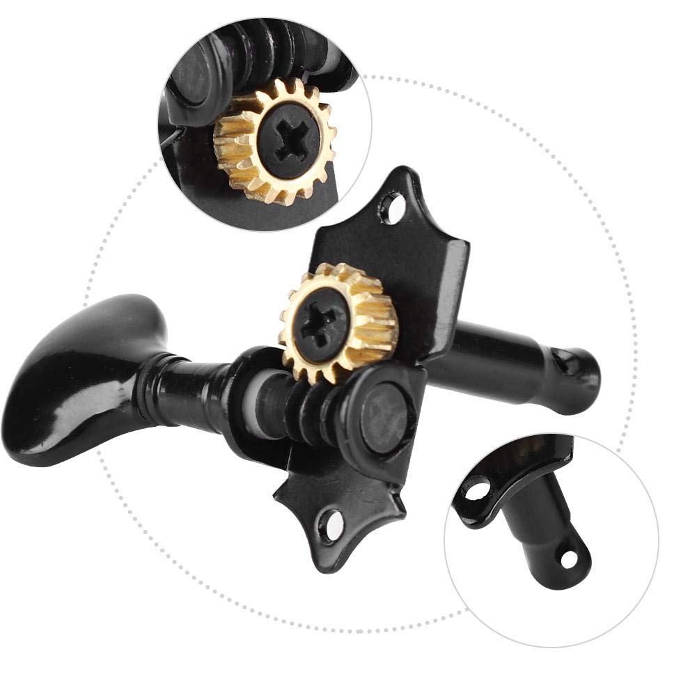 JADPES 4 Strings Musical Instrument Tuning Pegs Machine Heads Parts for 4 Strings Hawaii Guitar Peg Shaft Ukulele Button Twists