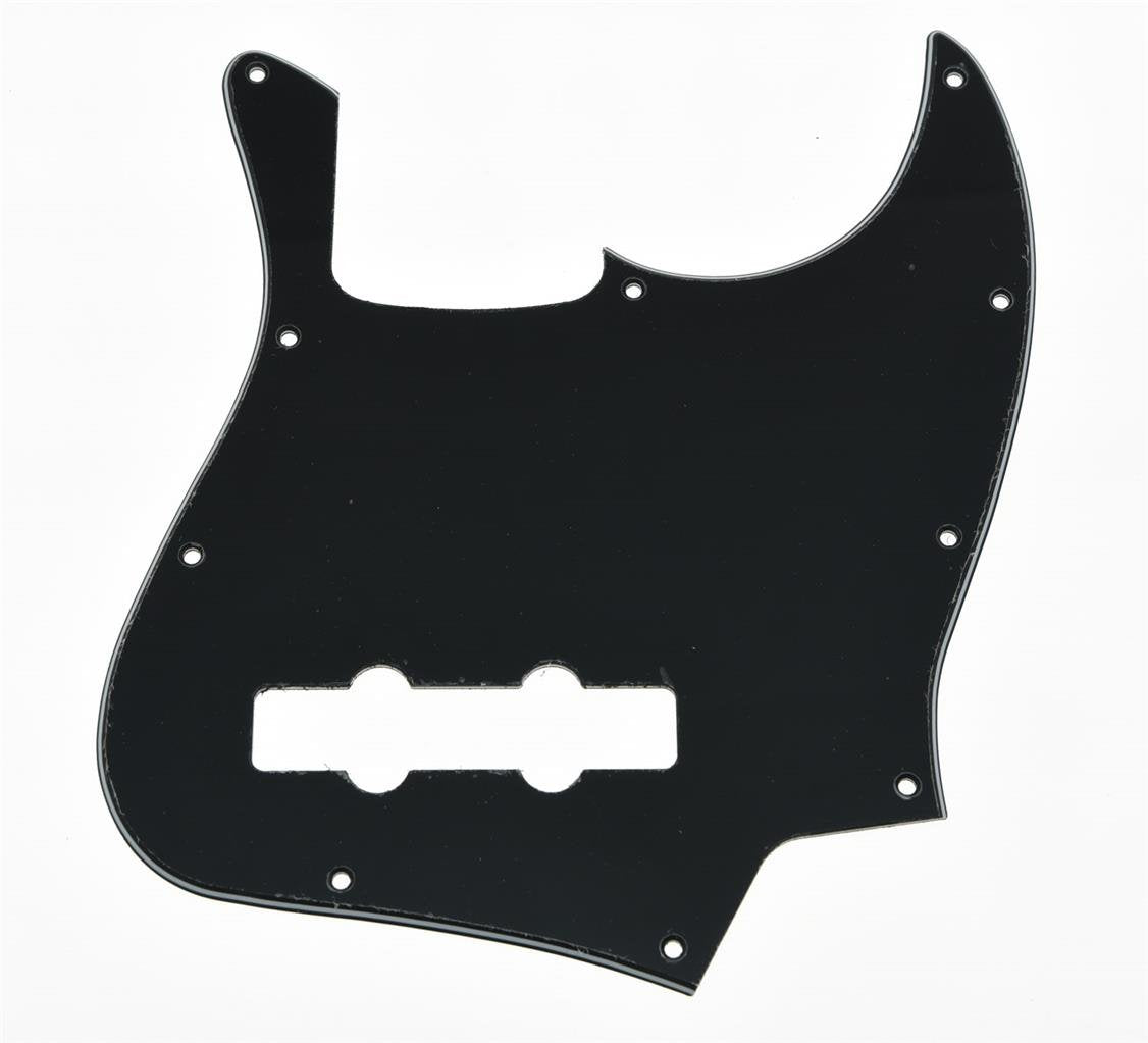 Dopro Jazz Bass J Bass Pickguard for USA/Mexican 4 String FD Jazz Bass Black 3 Ply (BWB)