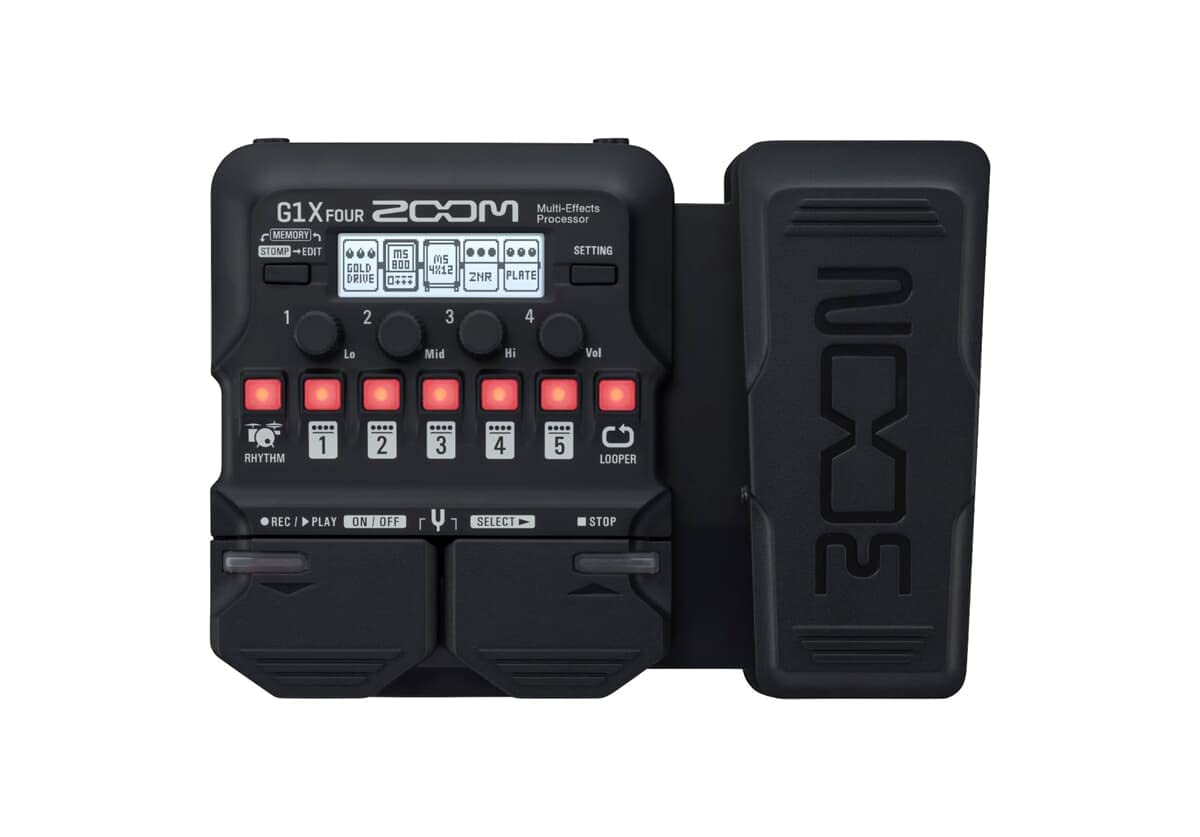 Zoom G1X FOUR (EU/UK) - Compact Multi-Effect Guitar Multi-Effects Pedal - Orange