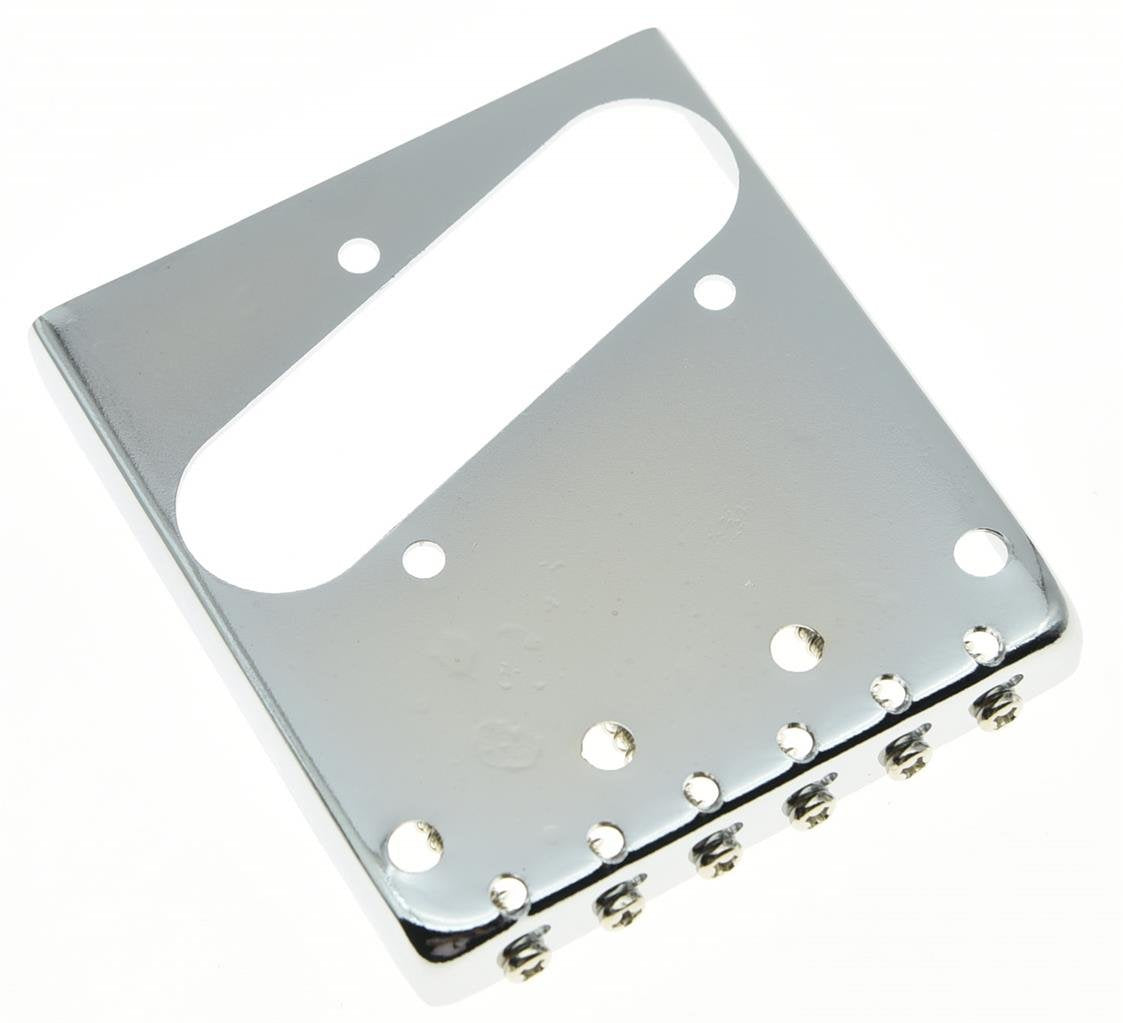 KAISH Chrome Vintage Tele Ashtray Electric Guitar Bridge with 6 Saddles for Telecaster