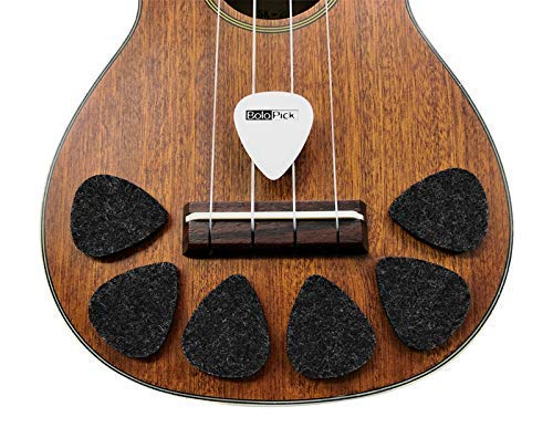 Felt Ukulele Picks, 6 Piece BoloPick Original Recipe Felt Picks for Ukulele, Guitar, Bass, Autoharp, Banjo